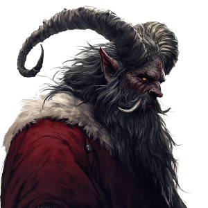 Krampus Profile Vinyl Car Decal Sticker – Waterproof & UV-Resistant 8" Krampus Profile Vinyl Car Decal Sticker – Waterproof & UV-Resistant 8"