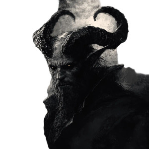 Dark Horned Demon Vinyl Car Decal Sticker – Waterproof & UV-Resistant 8"