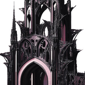 Gothic Avantgarde Structure Vinyl Car Decal Sticker – Waterproof & UV-Resistant 8"