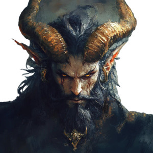 Demon Lord Portrait Vinyl Car Decal Sticker – Waterproof & UV-Resistant 8"