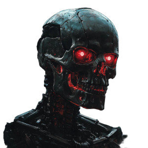 Fantasy Terminator Skeleton Vinyl Car Decal Sticker – Waterproof & UV-Resistant 8"