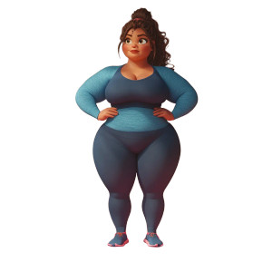 Sporty Fat Girl Vinyl Car Decal Sticker – Waterproof & UV-Resistant 8"