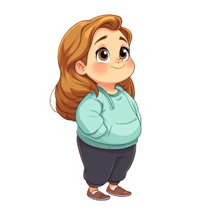 Disney-Style Young Girl Vinyl Car Decal Sticker – Waterproof & UV-Resistant 8"