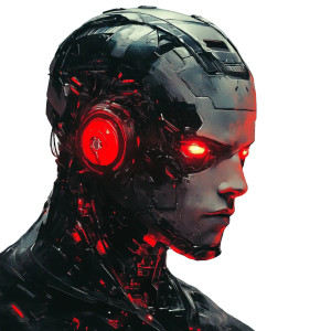 Cyborg Vinyl Car Decal Sticker – Waterproof & UV-Resistant 8" Cyborg Vinyl Car Decal Sticker – Waterproof & UV-Resistant 8"