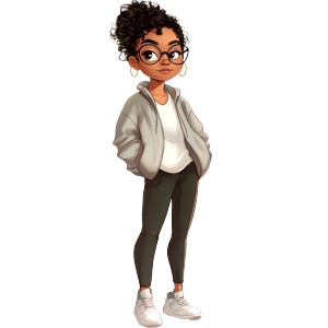 Pixar Style Girl V3 Vinyl Car Decal Sticker – Waterproof & UV-Resistant 8"