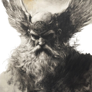 Epic Odin Sketch Vinyl Car Decal Sticker – Waterproof & UV-Resistant 8"