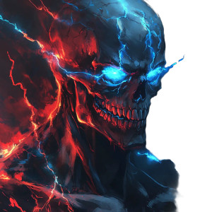 Menacing Skull Villain Vinyl Car Decal Sticker – Waterproof & UV-Resistant 8"