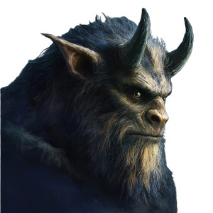 Horned Hairy Beast Vinyl Car Decal Sticker – Waterproof & UV-Resistant 8"