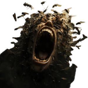 Screaming Insect Face Vinyl Car Decal Sticker – Waterproof & UV-Resistant 8"