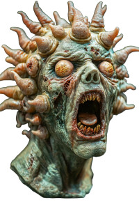 Spiked Zombie Head Vinyl Car Decal Sticker – Waterproof & UV-Resistant 8"