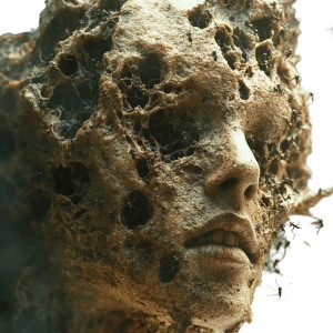 Grotesque Pored Humanoid Vinyl Car Decal Sticker – Waterproof & UV-Resistant 8"