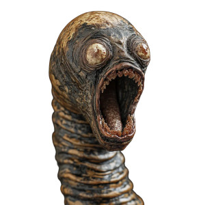 Screaming Worm Human Vinyl Car Decal Sticker – Waterproof & UV-Resistant 8"