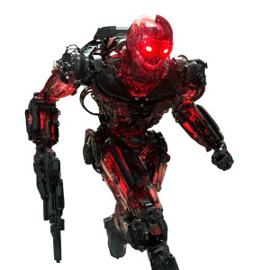 Crimson War Robot Vinyl Car Decal Sticker – Waterproof & UV-Resistant 8" Crimson War Robot Vinyl Car Decal Sticker – Waterproof & UV-Resistant 8"