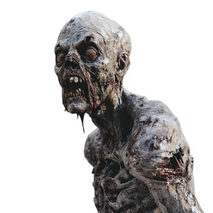 Rotting Zombie Portrait Vinyl Car Decal Sticker – Waterproof & UV-Resistant 8"