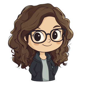 Cartoon Girl Glasses V3 Vinyl Car Decal Sticker – Waterproof & UV-Resistant 8"