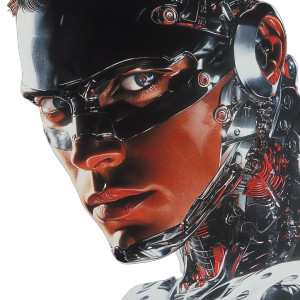Cyborg Alex Ross Vinyl Car Decal Sticker – Waterproof & UV-Resistant 8"