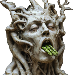 Nephilim Eating Asparagus Vinyl Car Decal Sticker – Waterproof & UV-Resistant 8"