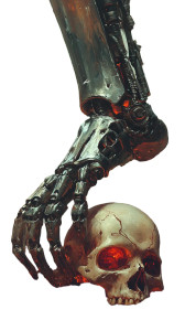 Terminator Crushing Skull Vinyl Car Decal Sticker – Waterproof & UV-Resistant 8"