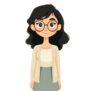 Cartoon Adult Female Vinyl Car Decal Sticker – Waterproof & UV-Resistant 8"