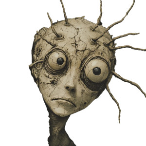 Creepy Wall Head Vinyl Car Decal Sticker – Waterproof & UV-Resistant 8"