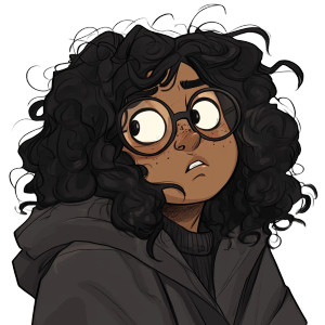 Disheveled Cartoon Woman Vinyl Car Decal Sticker – Waterproof & UV-Resistant 8"