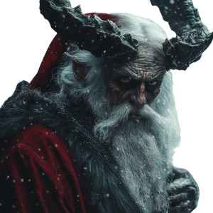 Santa Vs Krampus Vinyl Car Decal Sticker – Waterproof & UV-Resistant 8"