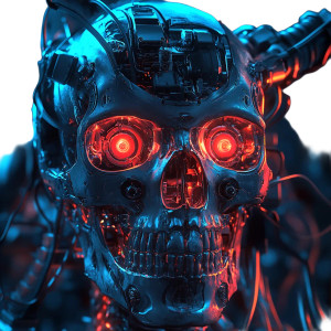 Cybernetic Skull Vinyl Car Decal Sticker – Waterproof & UV-Resistant 8" Cybernetic Skull Vinyl Car Decal Sticker – Waterproof & UV-Resistant 8"