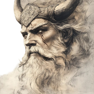 Odin With Scar Vinyl Car Decal Sticker – Waterproof & UV-Resistant 8" Odin With Scar Vinyl Car Decal Sticker – Waterproof & UV-Resistant 8"