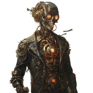 Steampunk Zombie Vinyl Car Decal Sticker – Waterproof & UV-Resistant 8" Steampunk Zombie Vinyl Car Decal Sticker – Waterproof & UV-Resistant 8"