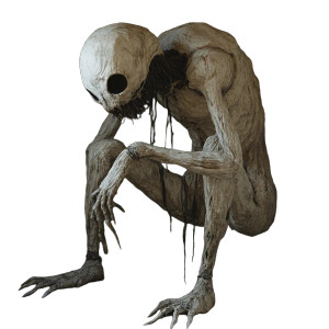 Grotesque Morbid Creature Vinyl Car Decal Sticker – Waterproof & UV-Resistant 8"