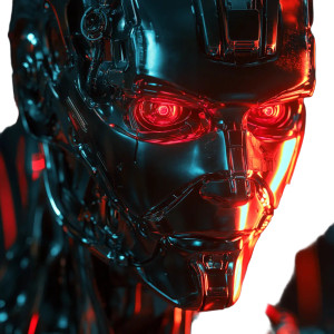 Glitchy Robot Face Vinyl Car Decal Sticker – Waterproof & UV-Resistant 8"