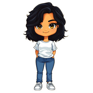Confident Chibi Woman Vinyl Car Decal Sticker – Waterproof & UV-Resistant 8" Confident Chibi Woman Vinyl Car Decal Sticker – Waterproof & UV-Resistant 8"