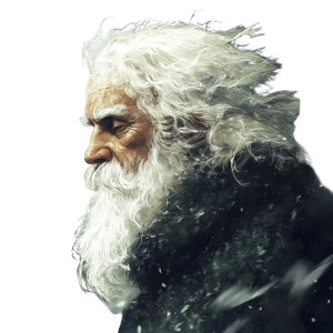 Shivering Old Man Vinyl Car Decal Sticker – Waterproof & UV-Resistant 8"