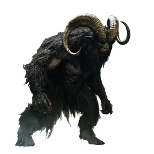Goat-Headed Gorilla Monster Vinyl Car Decal Sticker – Waterproof & UV-Resistant 8"