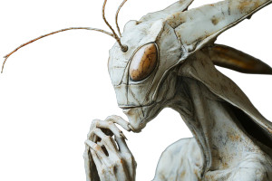 Mantis-Headed Human Vinyl Car Decal Sticker – Waterproof & UV-Resistant 8"