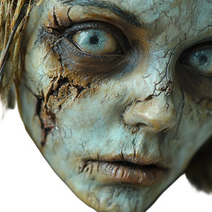 Female Zombie Face Vinyl Car Decal Sticker – Waterproof & UV-Resistant 8"