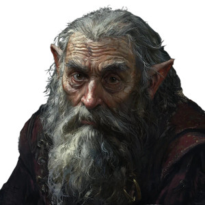 Creepy Dwarven Elder Vinyl Car Decal Sticker – Waterproof & UV-Resistant 8"