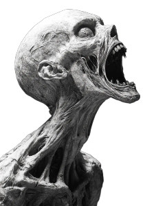 Creepy Zombie Emerges Vinyl Car Decal Sticker – Waterproof & UV-Resistant 8"