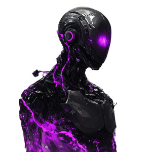 Mysterious Cyborg Robot Vinyl Car Decal Sticker – Waterproof & UV-Resistant 8"