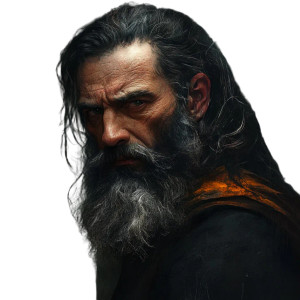 Dark Haired Bearded Man Vinyl Car Decal Sticker – Waterproof & UV-Resistant 8"