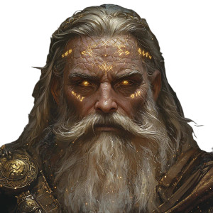 Golden Rune Sage Vinyl Car Decal Sticker – Waterproof & UV-Resistant 8"