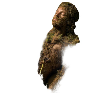 Moss-Covered Man Vinyl Car Decal Sticker – Waterproof & UV-Resistant 8"