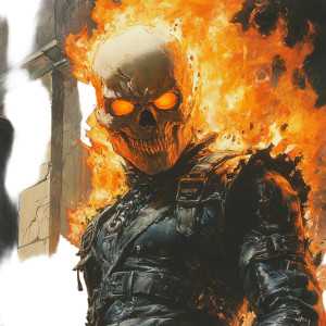 Ghost Rider Art Vinyl Car Decal Sticker – Waterproof & UV-Resistant 8"