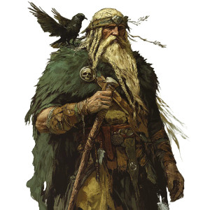 Welsh Warrior Druid Vinyl Car Decal Sticker – Waterproof & UV-Resistant 8"