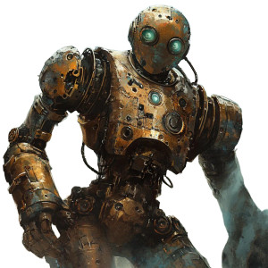 Steampunk Golem Vinyl Car Decal Sticker – Waterproof & UV-Resistant 8" Steampunk Golem Vinyl Car Decal Sticker – Waterproof & UV-Resistant 8"