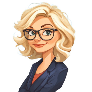 Blonde Author Cartoon Vinyl Car Decal Sticker – Waterproof & UV-Resistant 8"