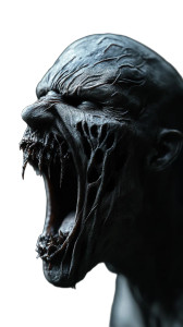 Frightening Face Vinyl Car Decal Sticker – Waterproof & UV-Resistant 8"