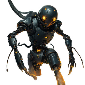 Magical Robot Rogue Vinyl Car Decal Sticker – Waterproof & UV-Resistant 8"