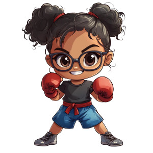Chibi Muay Thai Girl V2 Vinyl Car Decal Sticker – Waterproof & UV-Resistant 8"