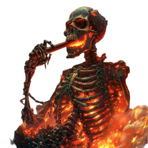 Giant Skeleton Smoker Vinyl Car Decal Sticker – Waterproof & UV-Resistant 8" Giant Skeleton Smoker Vinyl Car Decal Sticker – Waterproof & UV-Resistant 8"